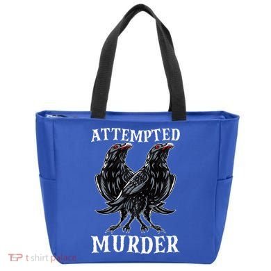 Attempted Murder Two Crows Birds Spooky Crows Pun Tote Bag