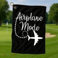 Airplane Mode Traveling Vacation For Girls And Womens Gift Golf Towel thumb 1