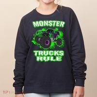 Awesome Monster Trucks Rule Women's Sweatshirt thumb 0