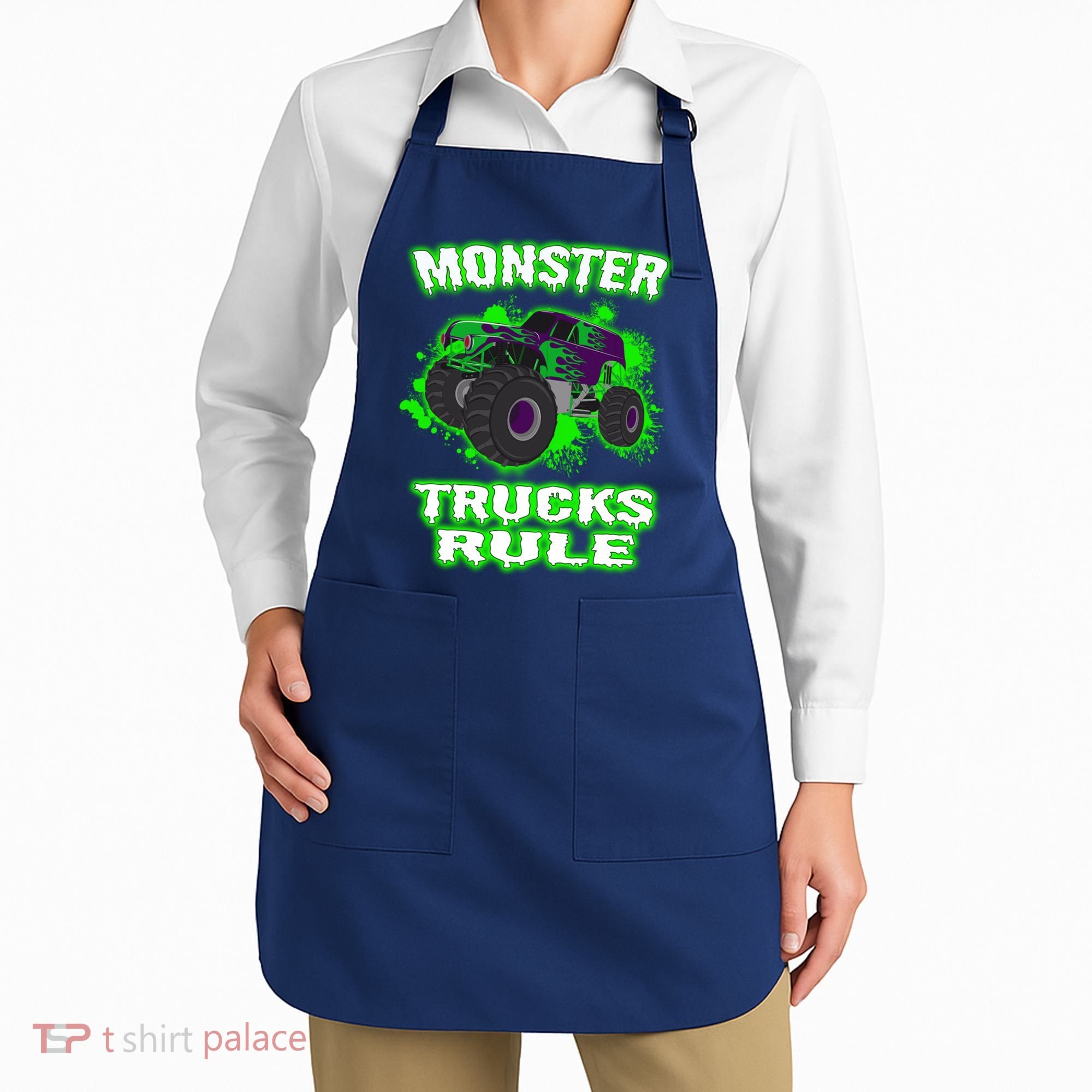 Awesome Monster Trucks Rule Apron