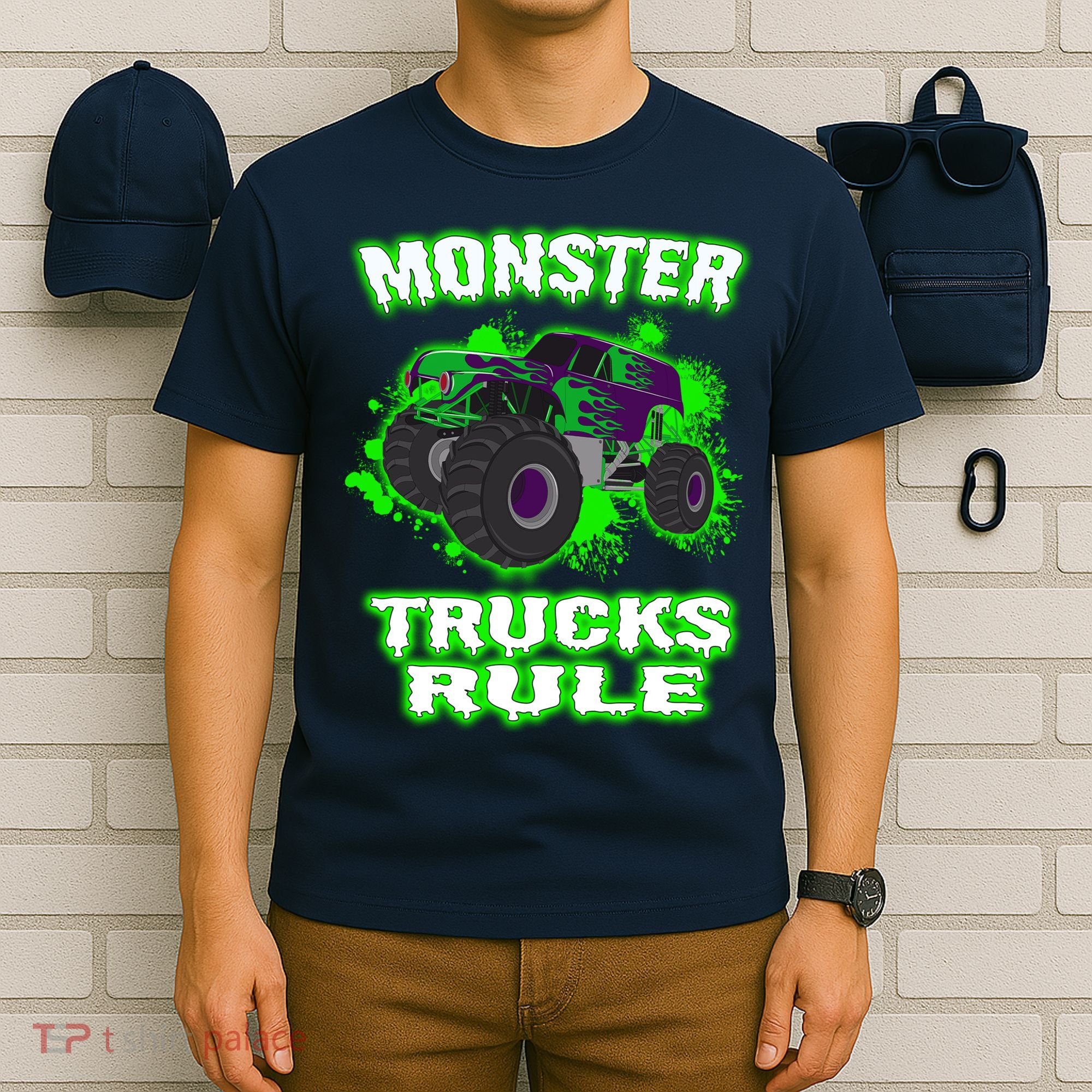 Awesome Monster Trucks Rule T-Shirt