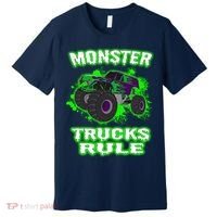 Awesome Monster Trucks Rule Premium T-Shirt thumb 0
