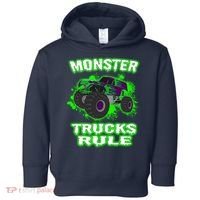 Awesome Monster Trucks Rule Toddler Hoodie thumb 0