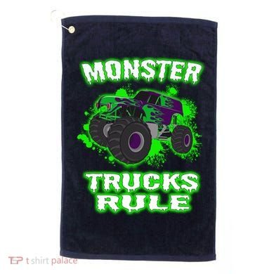 Awesome Monster Trucks Rule Golf Towel