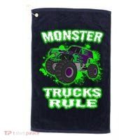 Awesome Monster Trucks Rule Golf Towel thumb 0