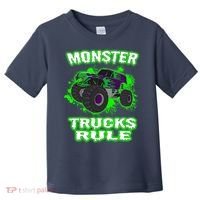 Awesome Monster Trucks Rule Toddler T-Shirt thumb 0