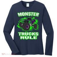 Awesome Monster Trucks Rule Women's Long Sleeve Shirt thumb 0