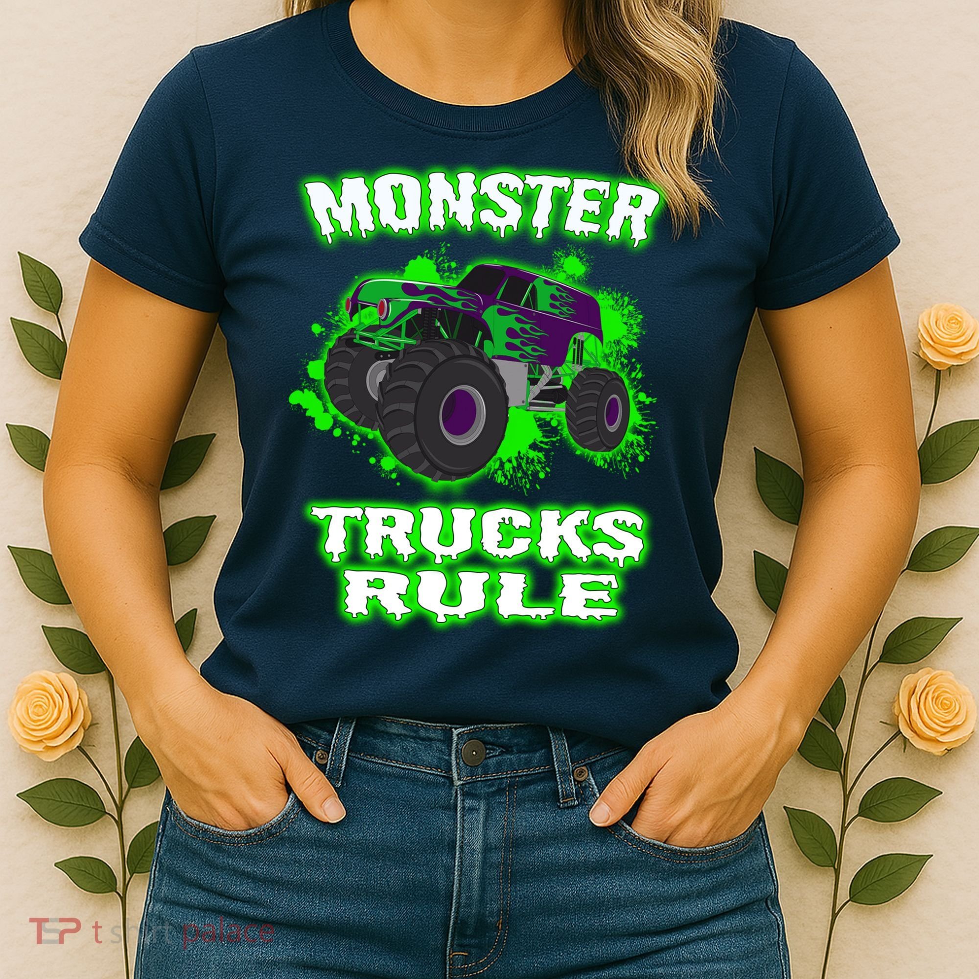 Awesome Monster Trucks Rule Women's T-Shirt