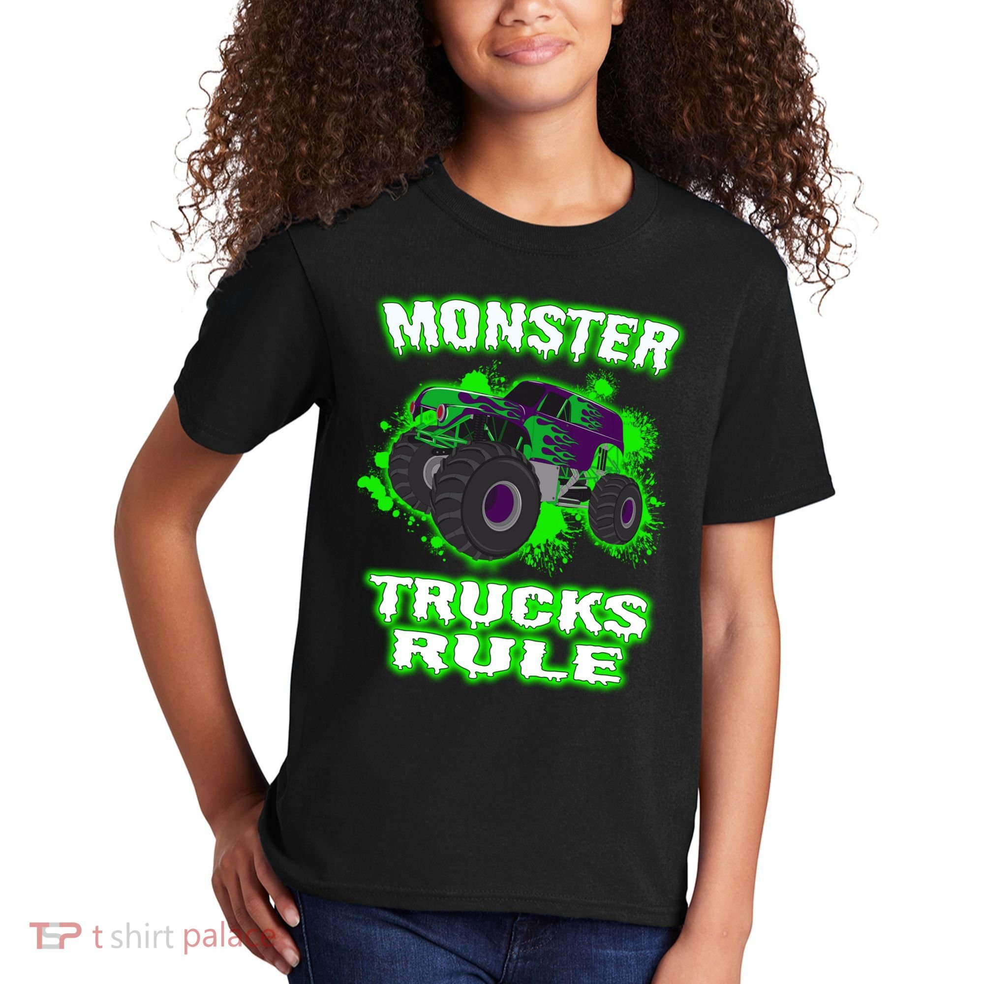 Awesome Monster Trucks Rule Kids T-Shirt