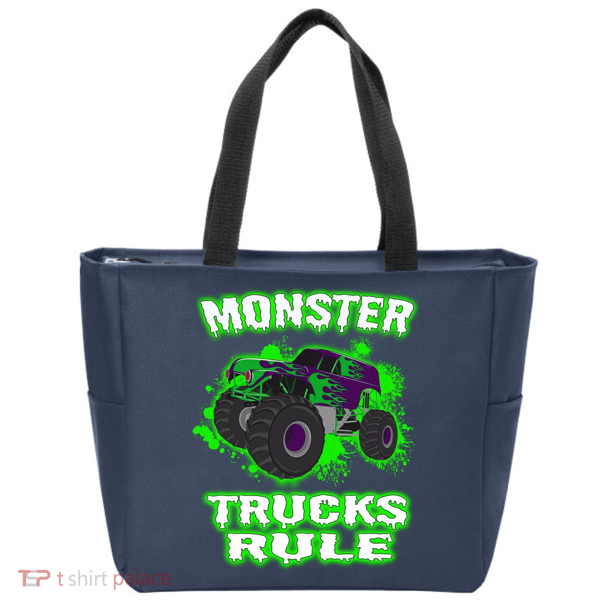Awesome Monster Trucks Rule Tote Bag
