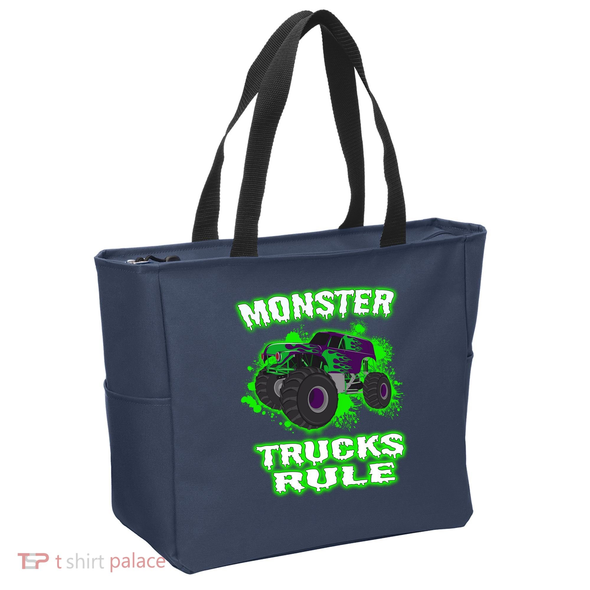 Awesome Monster Trucks Rule Tote Bag