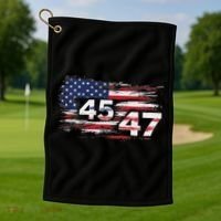 American Made Trump 45 47 Golf Towel thumb 1