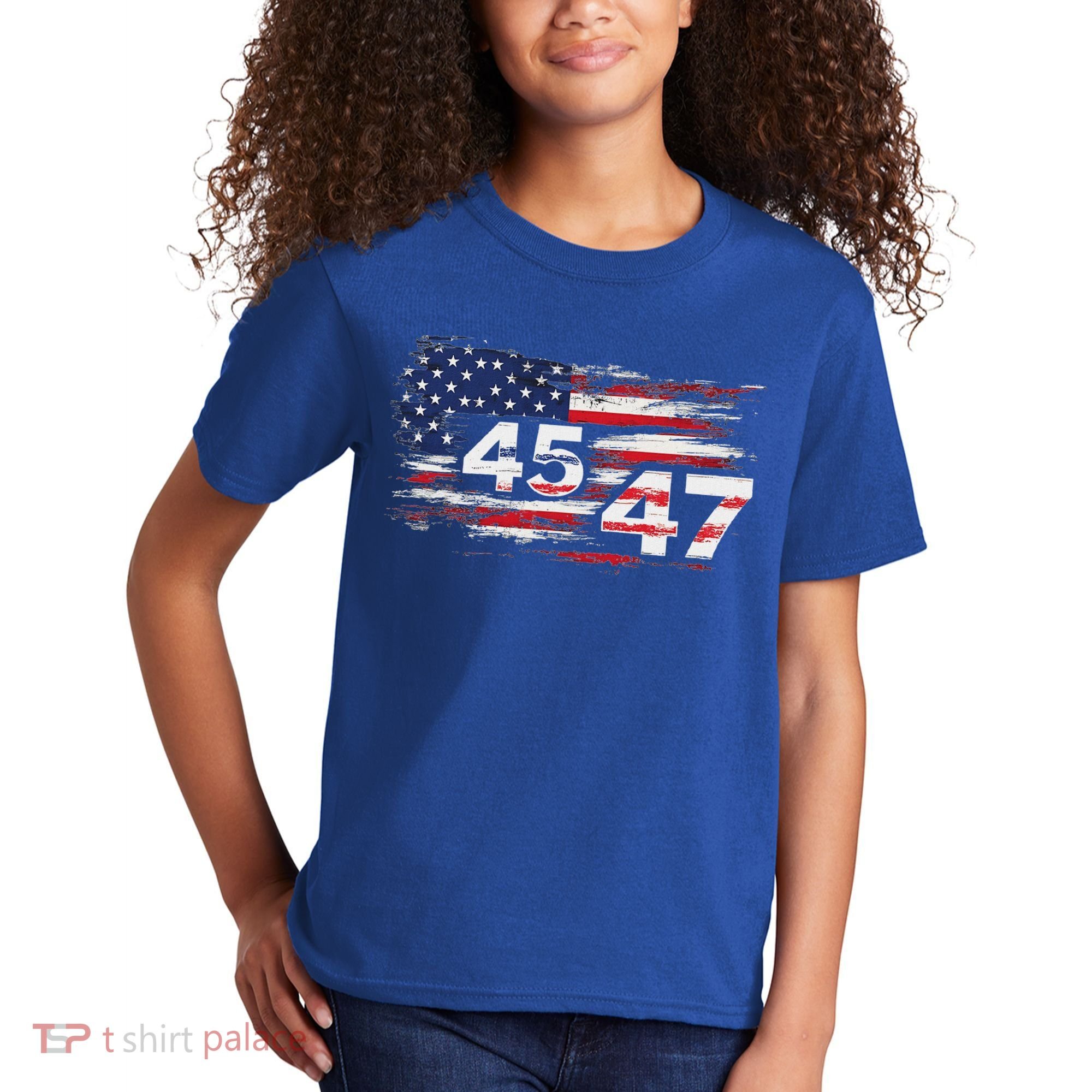 American Made Trump 45 47 Kids T-Shirt