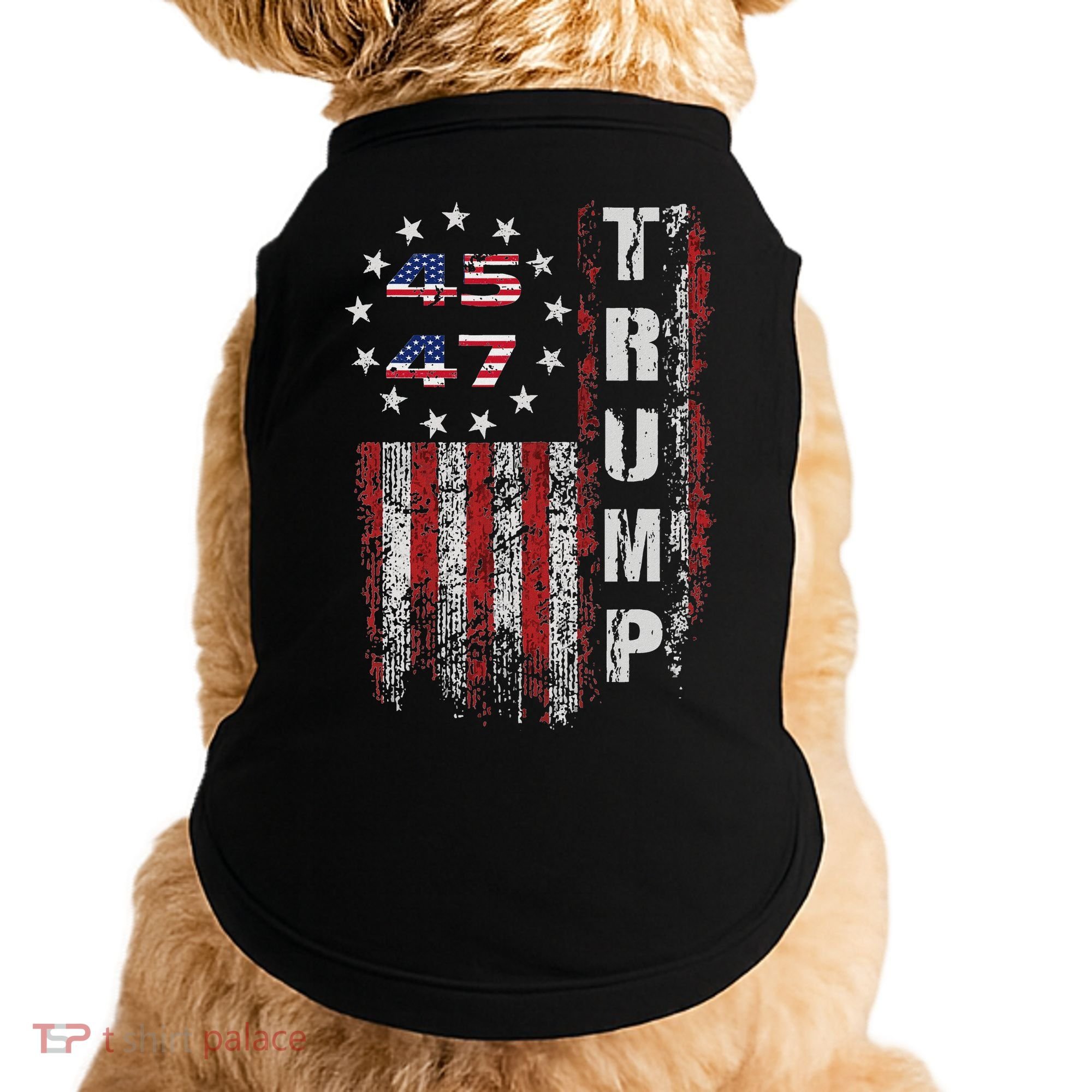 American Made Trump Merchandise Flag Trump 45 47 Doggie Tank