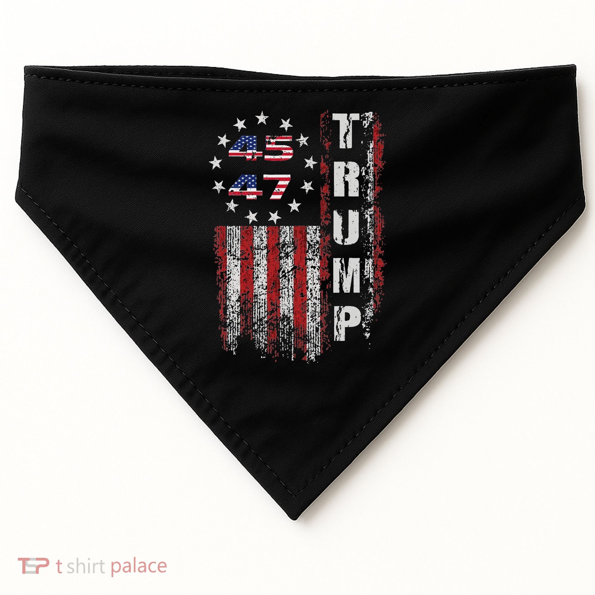 American Made Trump Merchandise Flag Trump 45 47 USA-Made Doggie Bandana