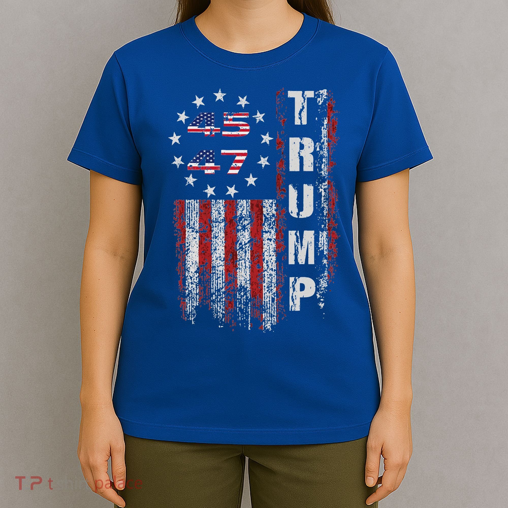 American Made Trump Merchandise Flag Trump 45 47 T-Shirt