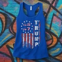 American Made Trump Merchandise Flag Trump 45 47 Women's Tank Top thumb 3