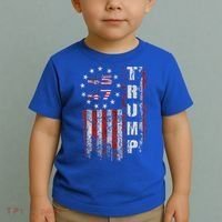 American Made Trump Merchandise Flag Trump 45 47 Toddler T-Shirt thumb 2