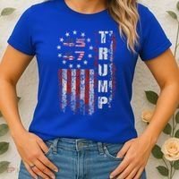 American Made Trump Merchandise Flag Trump 45 47 Women's T-Shirt thumb 2