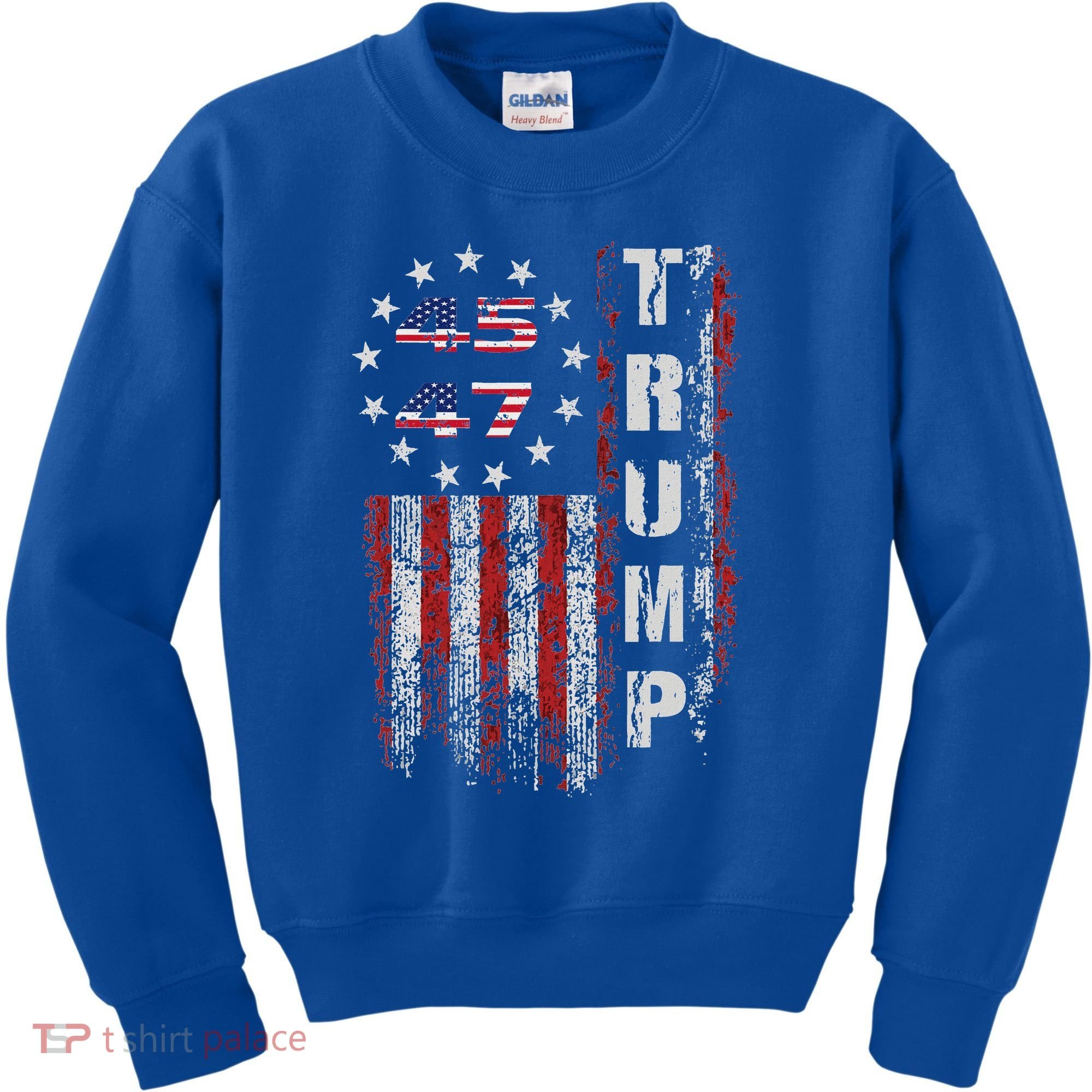 American Made Trump Merchandise Flag Trump 45 47 Kids Sweatshirt