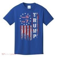 American Made Trump Merchandise Flag Trump 45 47 Kids T-Shirt thumb 0