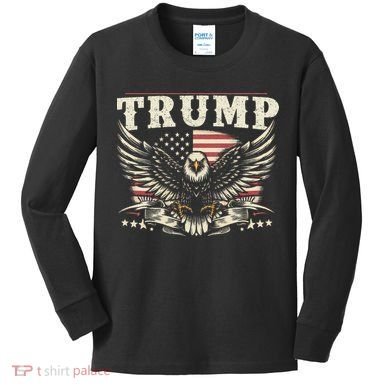 American Made Trump Merchandise Kids Long Sleeve Shirt
