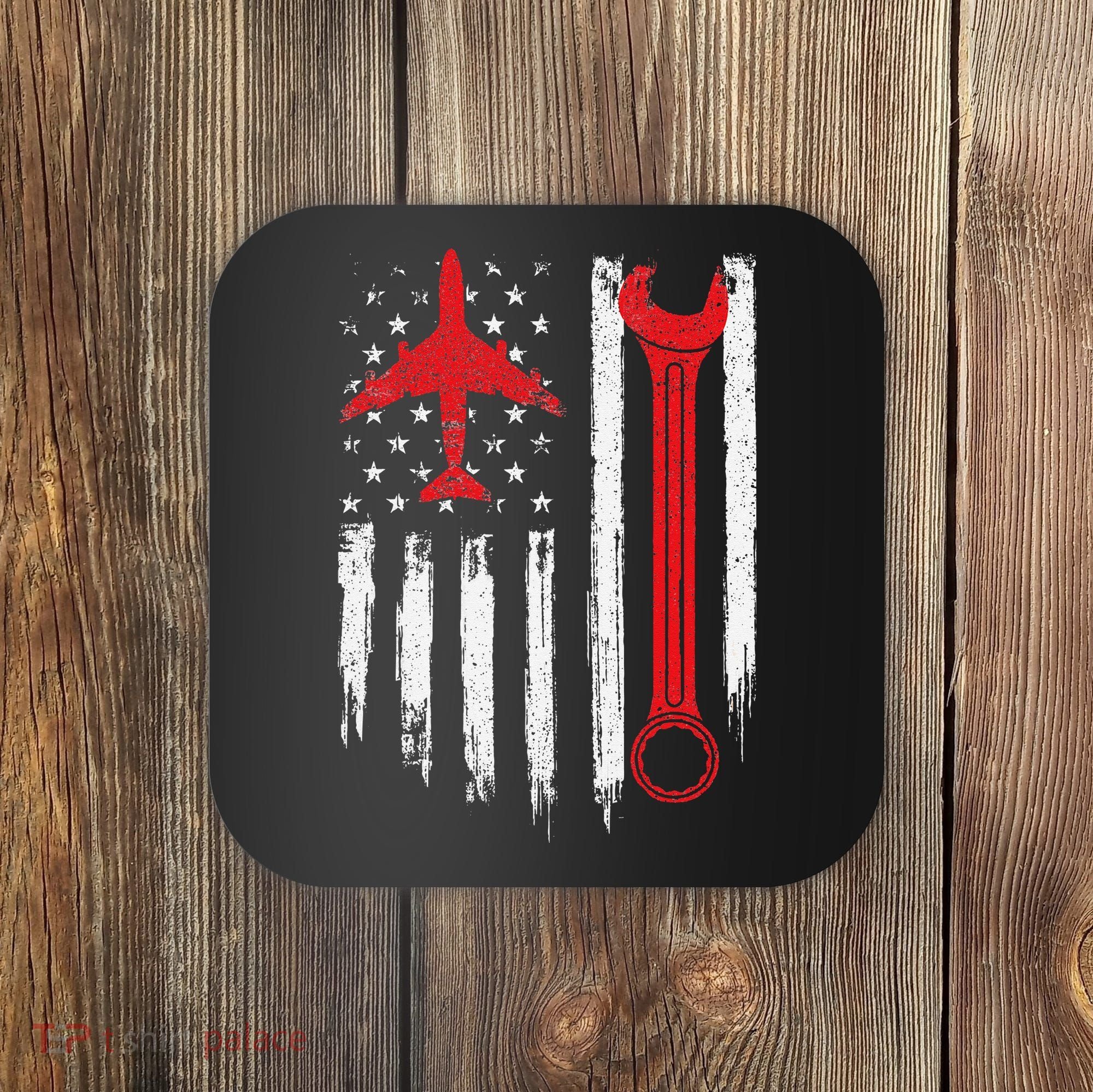 Airplane Mechanic Tools Aviation Technician Plane Lover Coaster