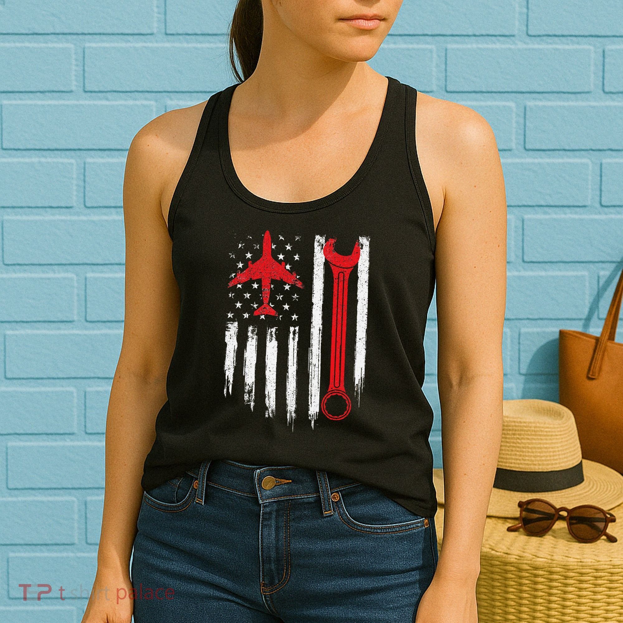 Airplane Mechanic Tools Aviation Technician Plane Lover Women's Tank Top