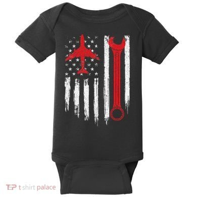 Airplane Mechanic Tools Aviation Technician Plane Lover Baby Bodysuit