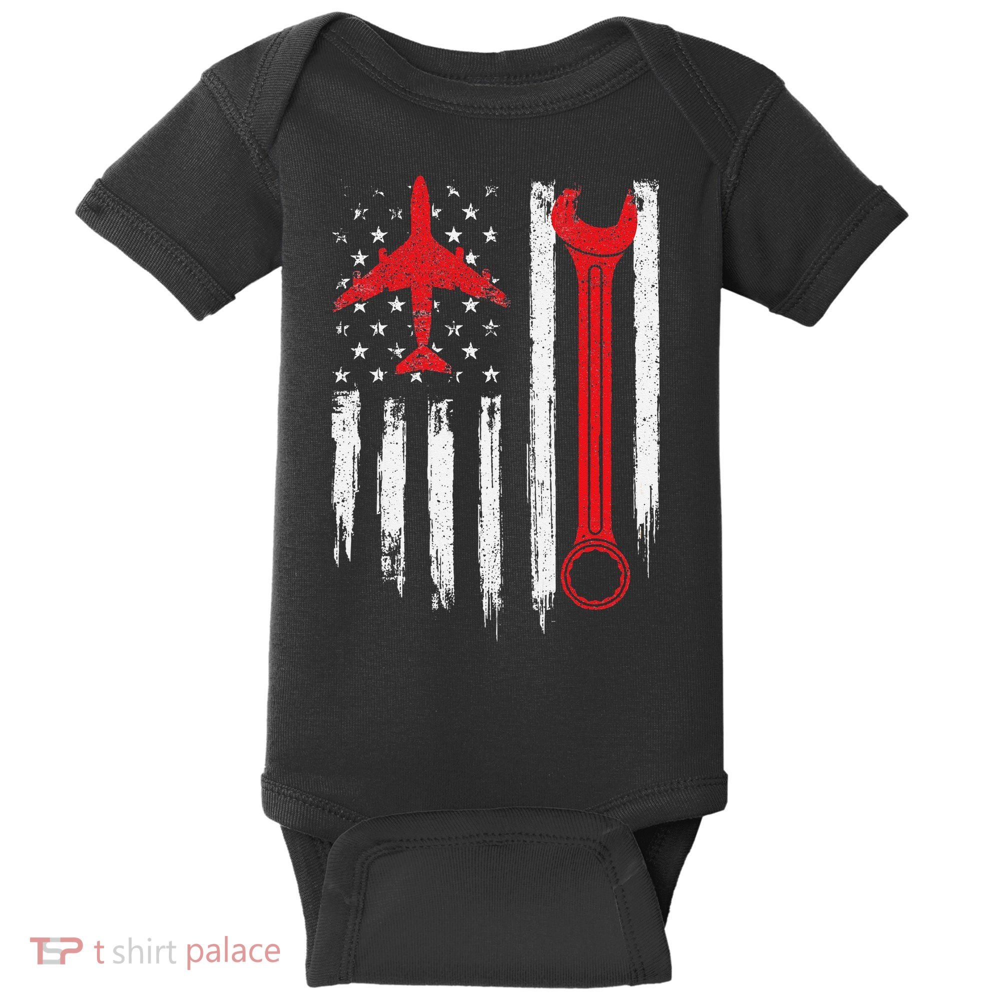 Airplane Mechanic Tools Aviation Technician Plane Lover Baby Bodysuit