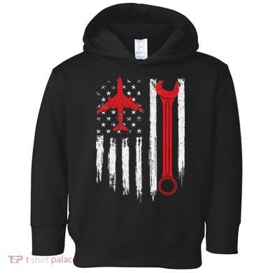 Airplane Mechanic Tools Aviation Technician Plane Lover Toddler Hoodie