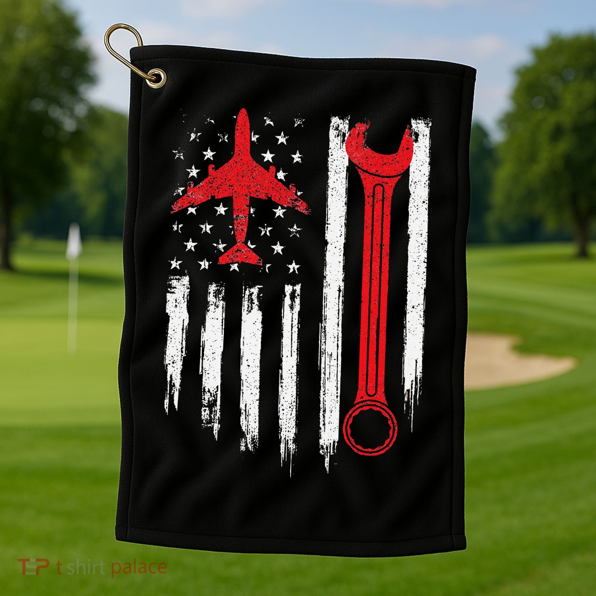 Airplane Mechanic Tools Aviation Technician Plane Lover Golf Towel
