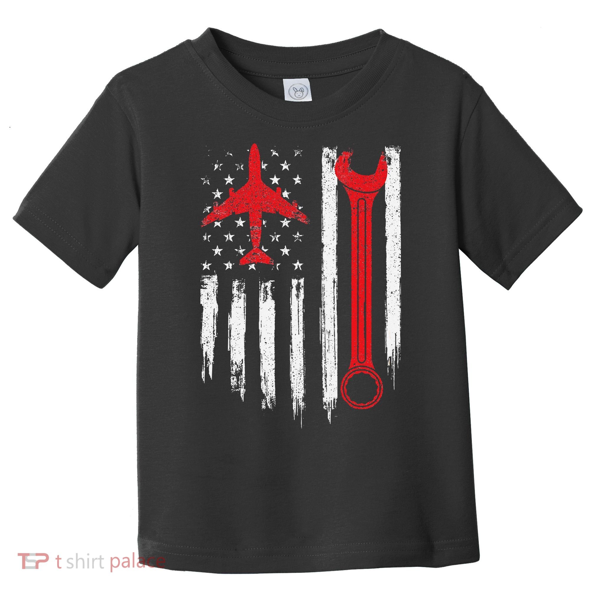 Airplane Mechanic Tools Aviation Technician Plane Lover Toddler T-Shirt