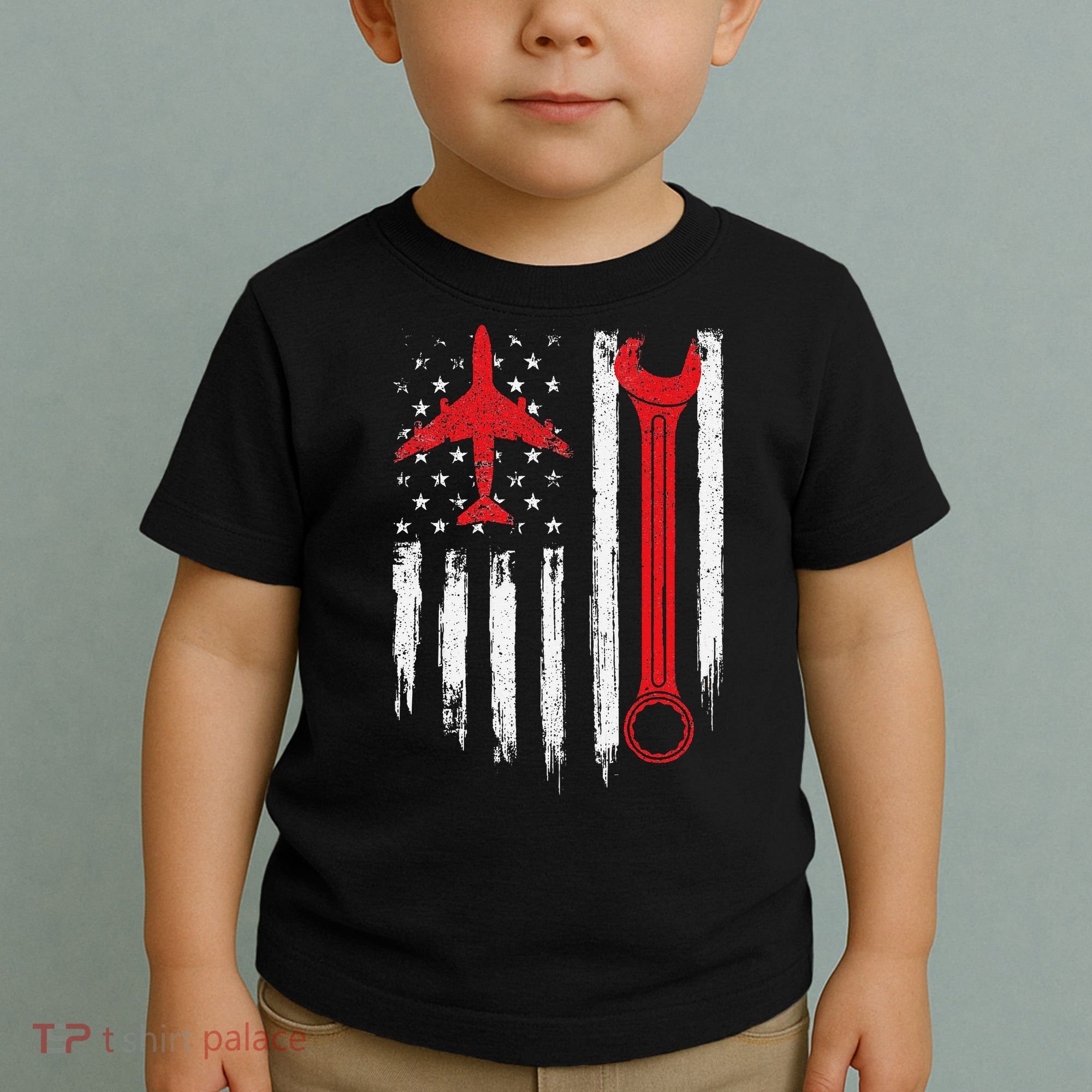 Airplane Mechanic Tools Aviation Technician Plane Lover Toddler T-Shirt