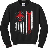 Airplane Mechanic Tools Aviation Technician Plane Lover Kids Sweatshirt thumb 0