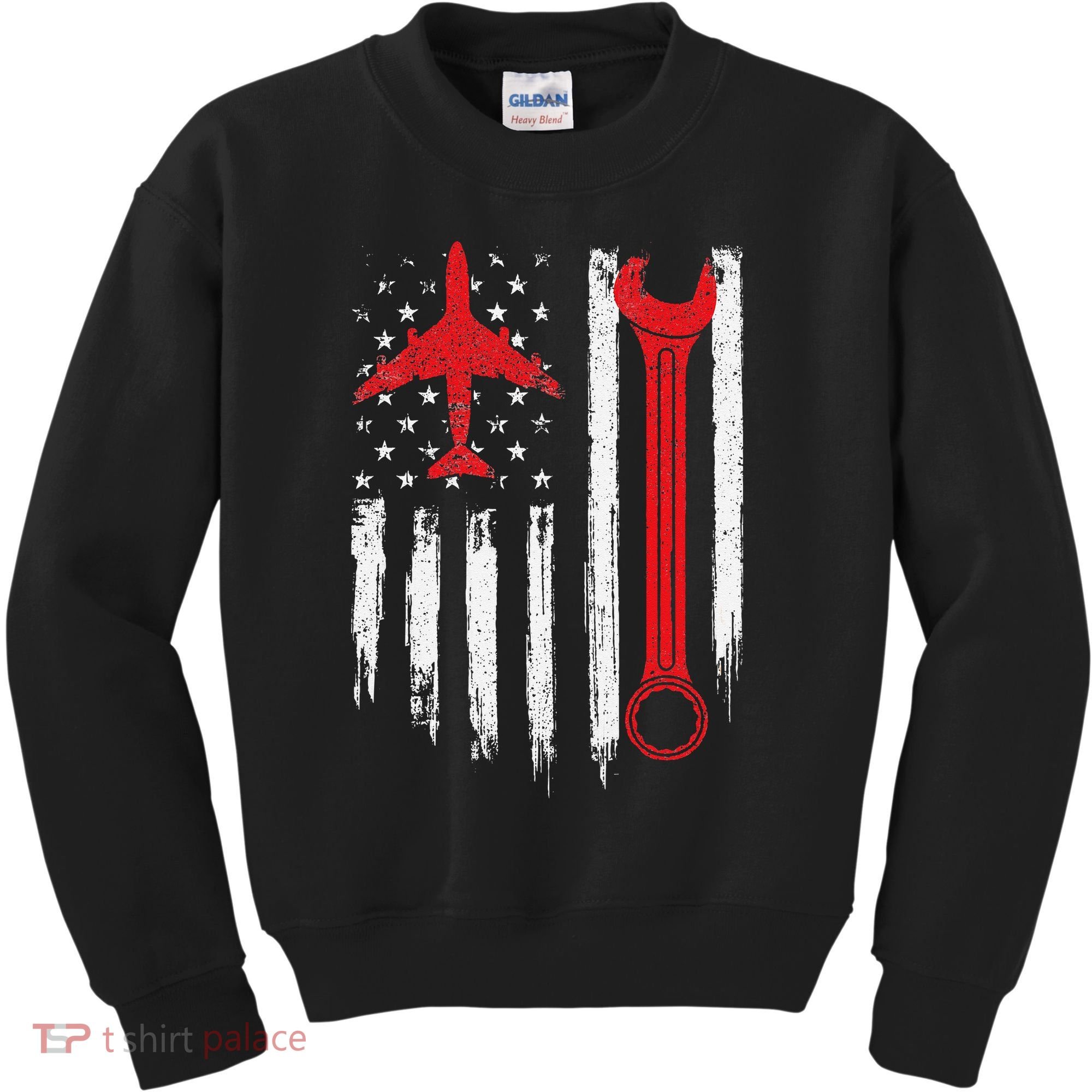 Airplane Mechanic Tools Aviation Technician Plane Lover Kids Sweatshirt