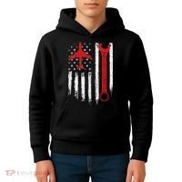 Airplane Mechanic Tools Aviation Technician Plane Lover Kids Hoodie thumb 4