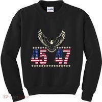 American Made Trump Merchandise Trump 45 47 Trump 2025 Kids Sweatshirt thumb 0