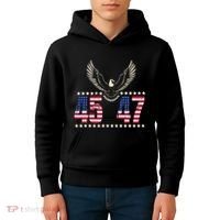 American Made Trump Merchandise Trump 45 47 Trump 2025 Kids Hoodie thumb 4