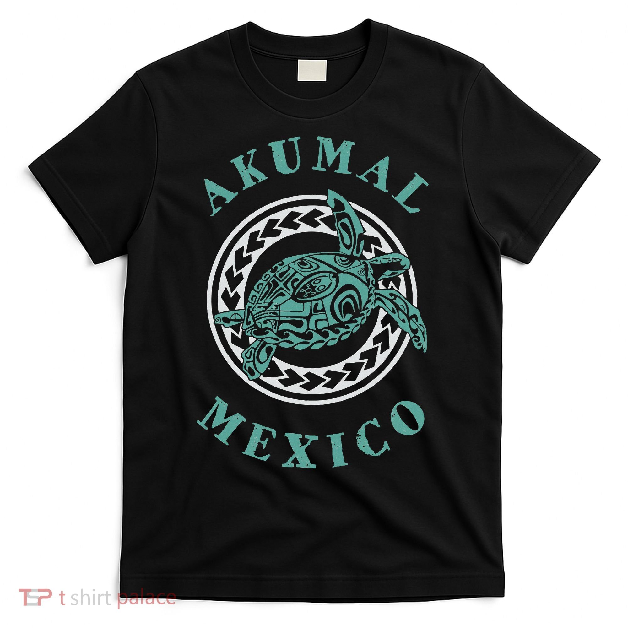 Akumal Mexico Tribal Tattoo Sea Turtle T-Shirt
