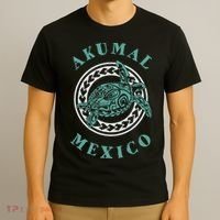 Akumal Mexico Tribal Tattoo Sea Turtle T-Shirt thumb 3