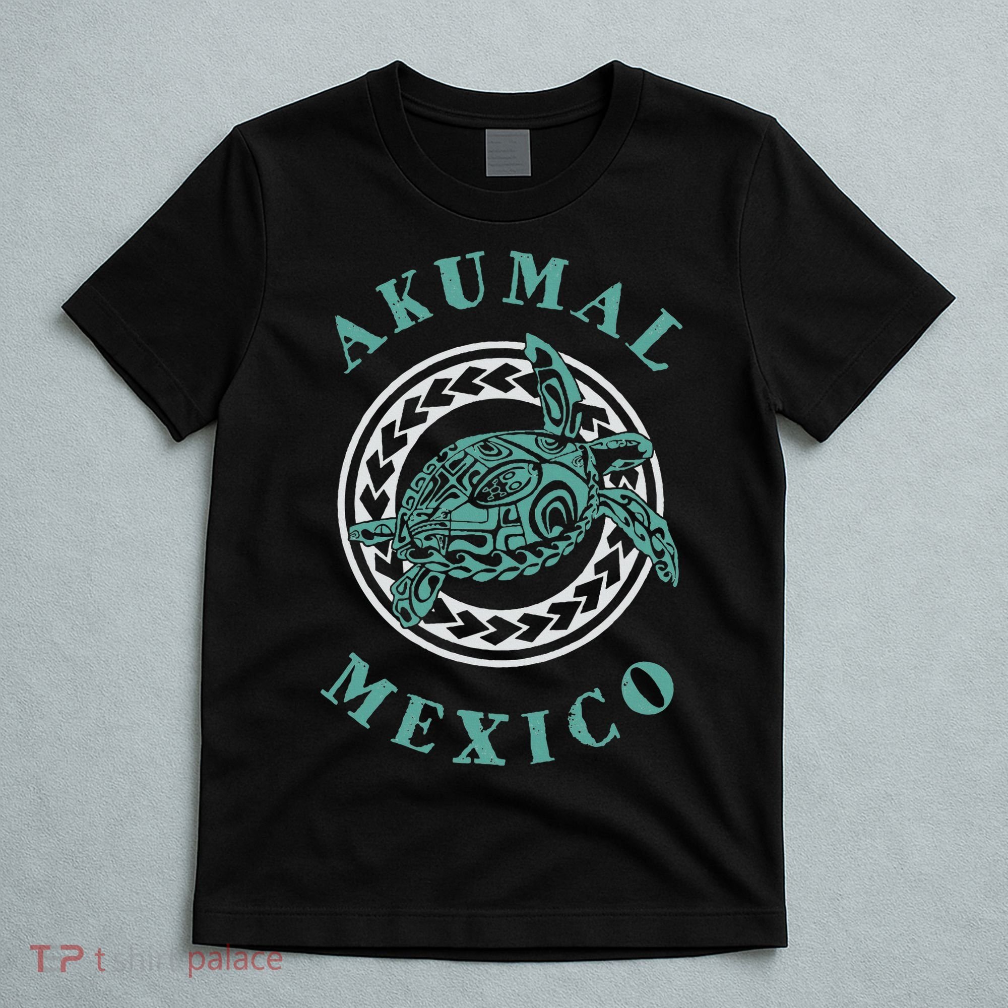 Akumal Mexico Tribal Tattoo Sea Turtle T-Shirt