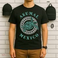 Akumal Mexico Tribal Tattoo Sea Turtle T-Shirt thumb 6