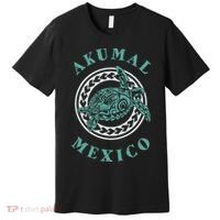Akumal Mexico Tribal Tattoo Sea Turtle Premium T-Shirt thumb 0