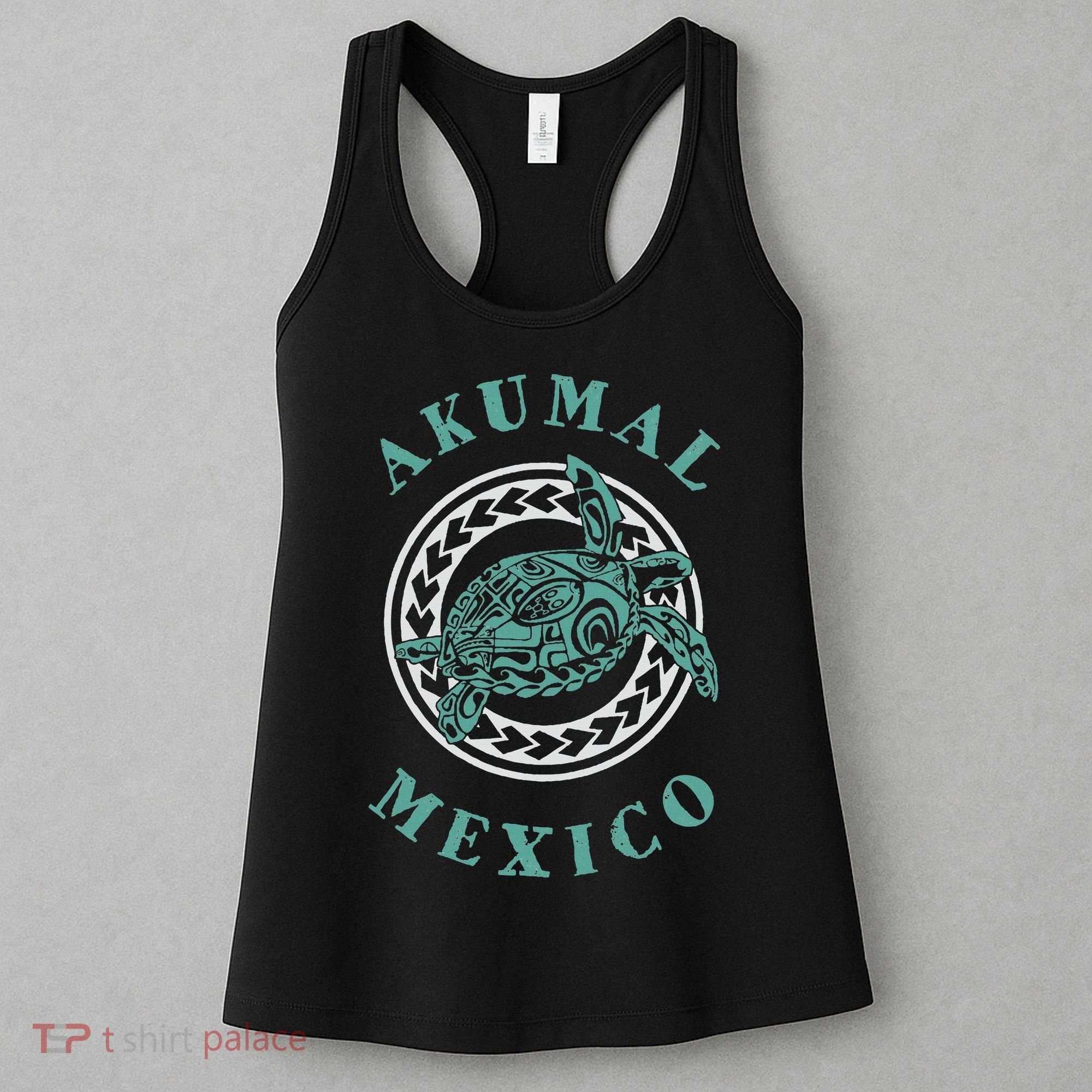 Akumal Mexico Tribal Tattoo Sea Turtle Women's Tank Top