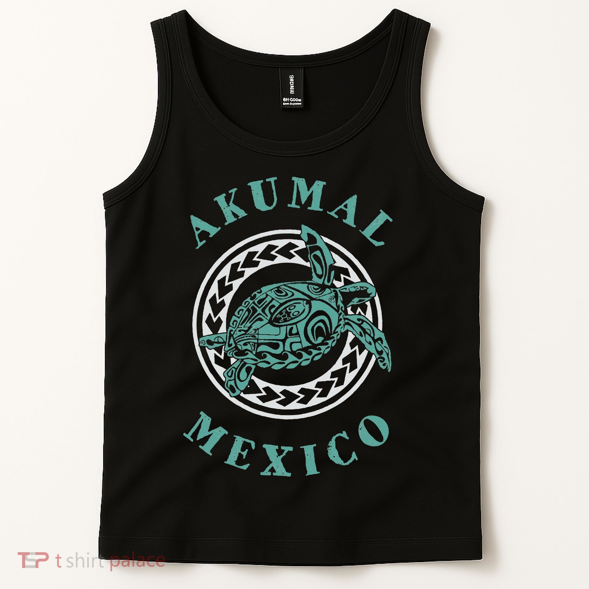 Akumal Mexico Tribal Tattoo Sea Turtle Tank Top
