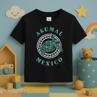 Akumal Mexico Tribal Tattoo Sea Turtle Toddler T-Shirt thumb 3
