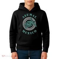 Akumal Mexico Tribal Tattoo Sea Turtle Kids Hoodie thumb 4