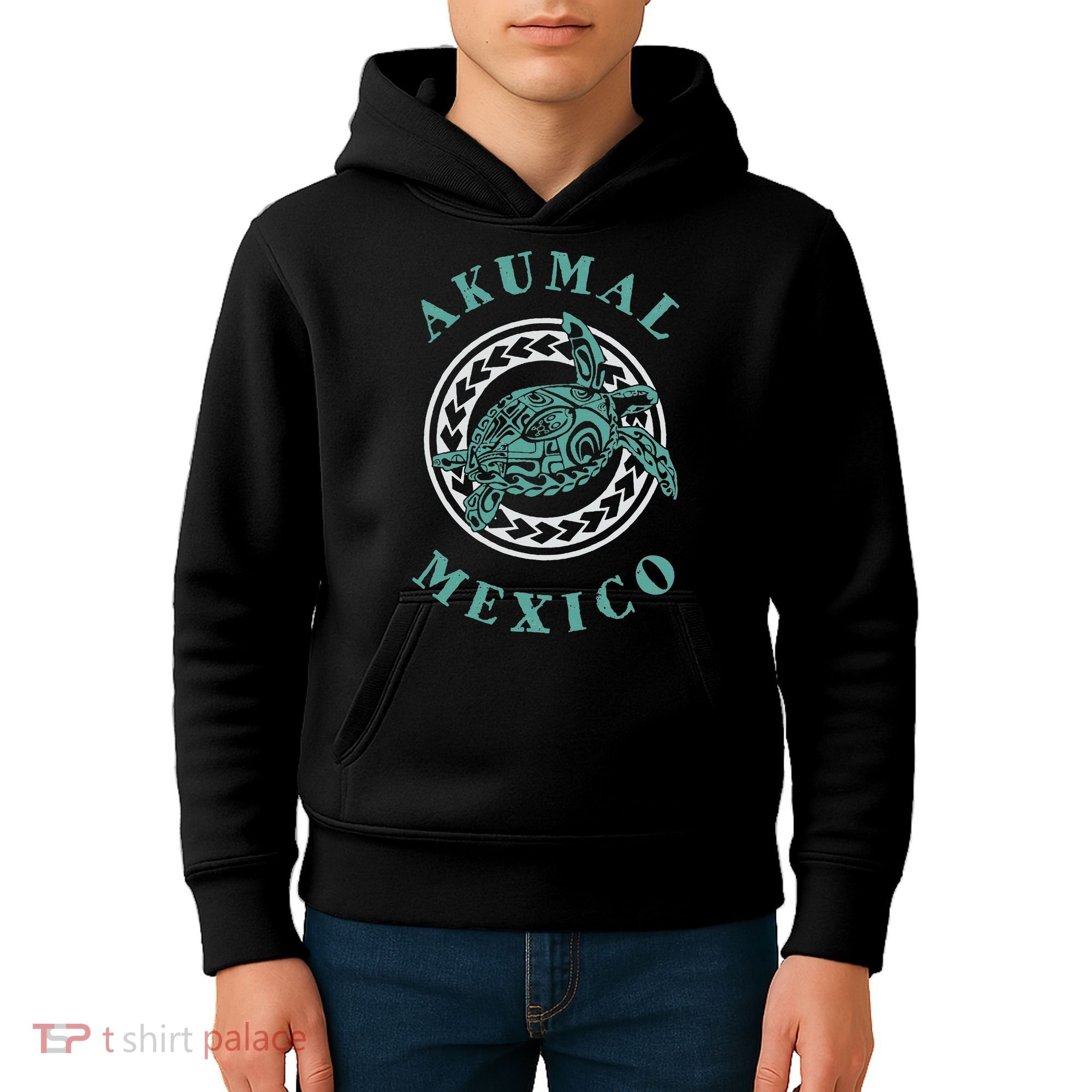 Akumal Mexico Tribal Tattoo Sea Turtle Kids Hoodie
