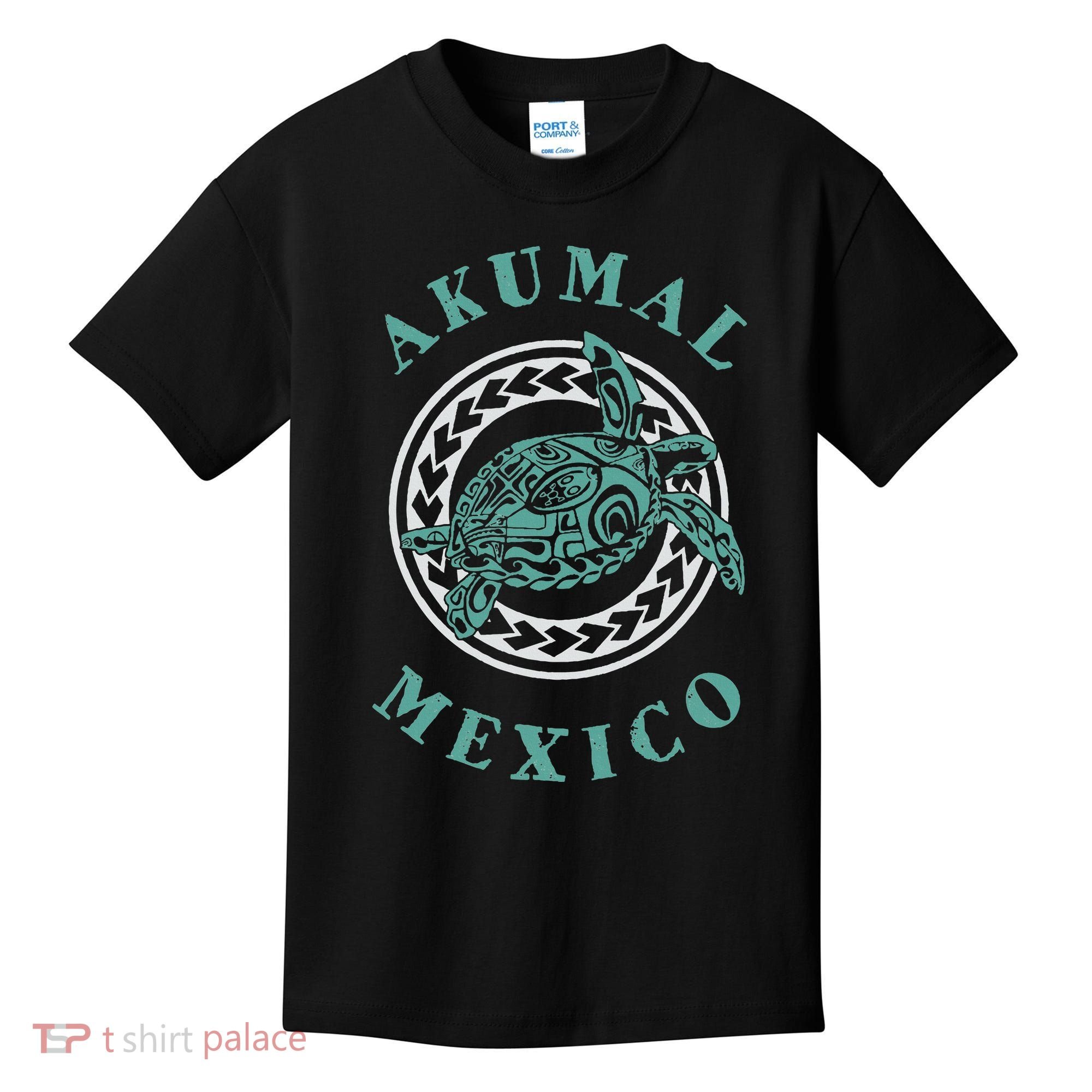 Akumal Mexico Tribal Tattoo Sea Turtle Kids T-Shirt